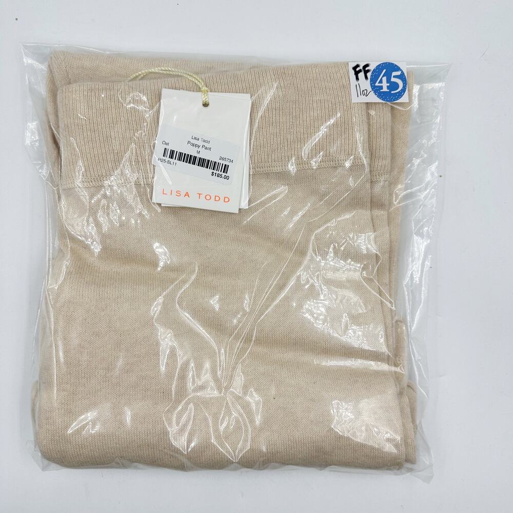 Lisa Todd Poppy Pant	in Oat M	NWT Beige Athleisure Coastal Outleisure Lounge - Picture 4 of 4